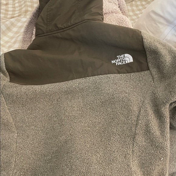 The North Face Khaki Gray Fleece Jacket sz S - Picture 6 of 8